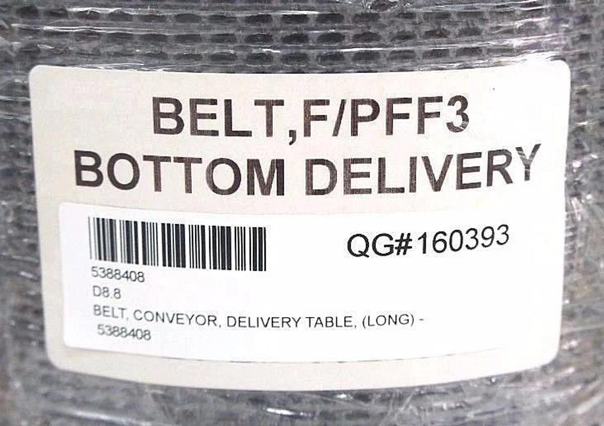 LOT OF 2 NEW HABASIT SAG-12E CONVEYOR BELTS 10" X 9' & 10" X 31" F/PFF3