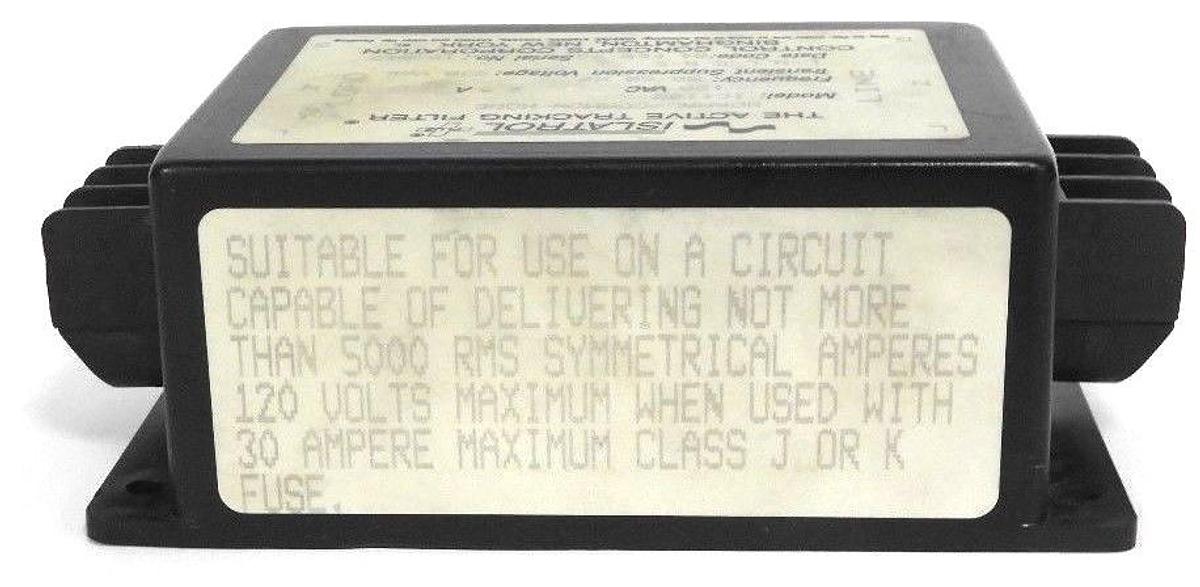 Used ISLATROL IC+102 ACTIVE TRACKING FILTER 120VAC, 2.5A, 50/60HZ, IC102
