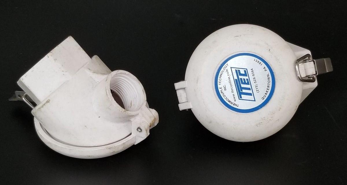 Used LOT OF 2 TTEC THERMOCOUPLE TECHNOLOGY TEMPERATURE SENSOR HEADS