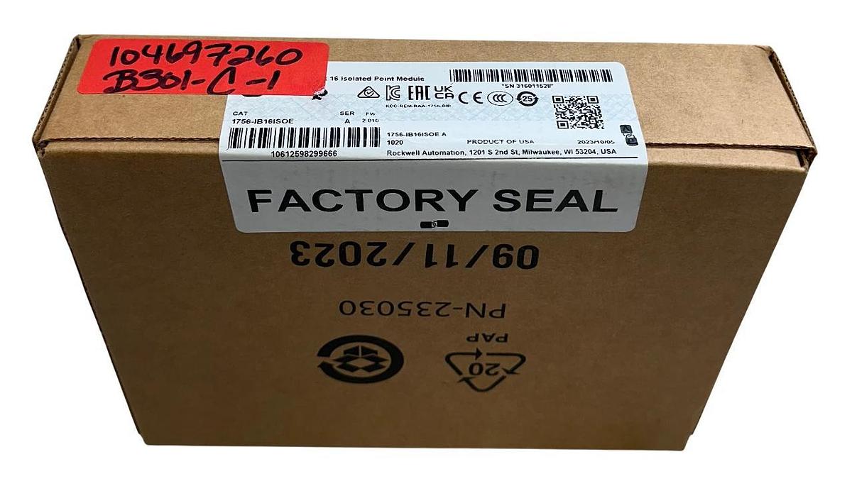 Used ALLEN BRADLEY 1756-IB16ISOE /A ControlLogix 16 Isolated SOE Module 2.010 NSFS