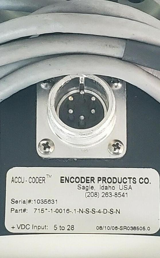 Used IED / ENCODER PRODUCTS C2R-240/16PPR W/ 715*-1-0016-.1-N-S-S-4-D-S-N ENCODER