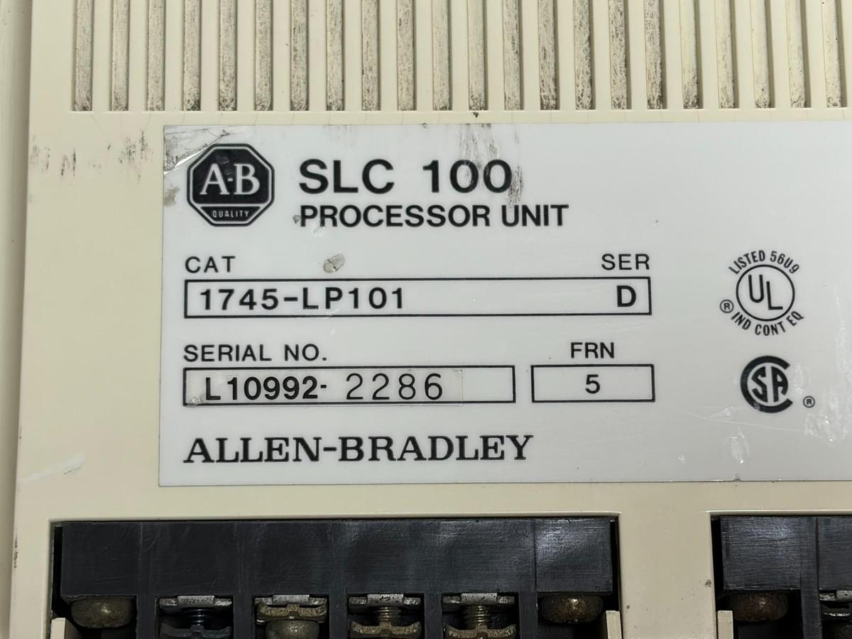 Used Allen-Bradley 1745-LP101 SLC 100 Processor Unit Controller Ser D FRN 5