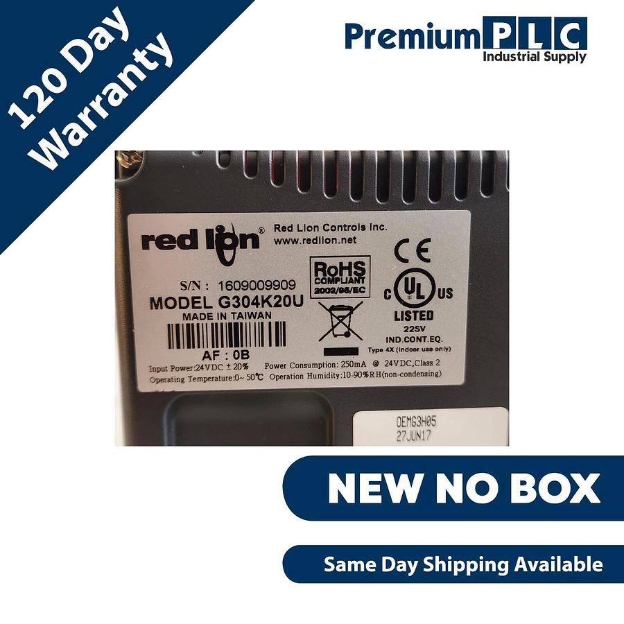 NEW RED LION CONTROLS G304K20U / G304K 4.3" TFT HMI OPERATOR INTERFACE 24VDC