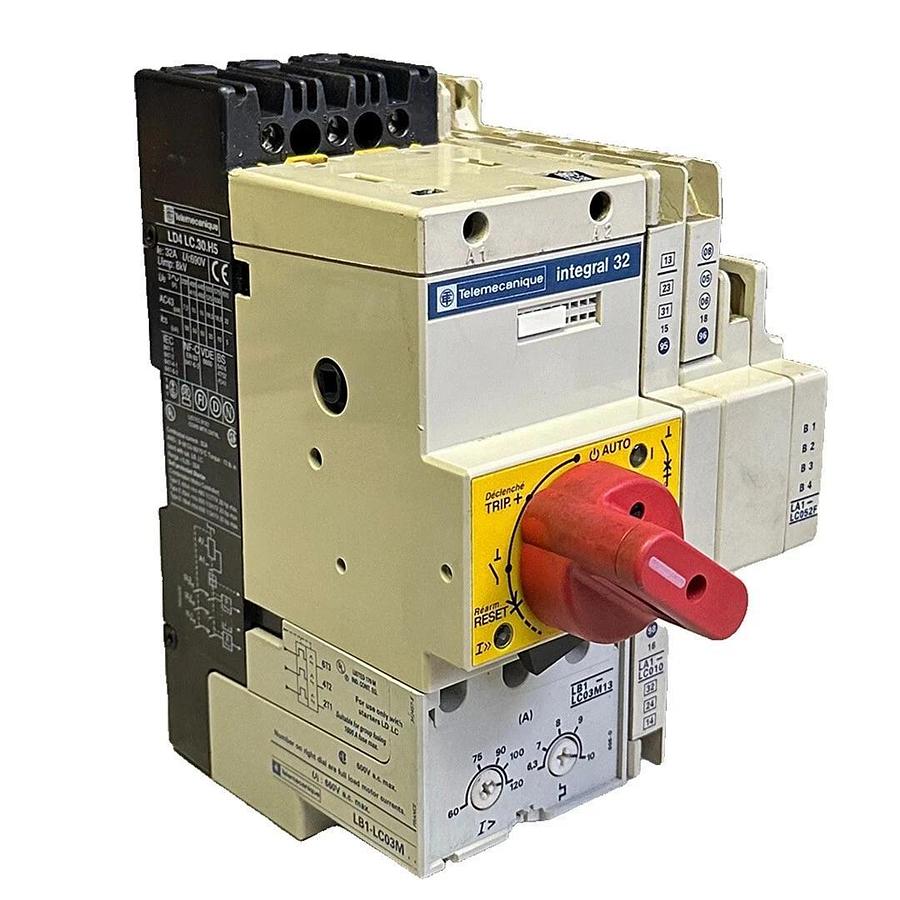 Used TELEMECANIQUE LD4-LC.30.H51 / LD4LC30H51 integral 32 CONTACTOR W/ LA1-LC052F