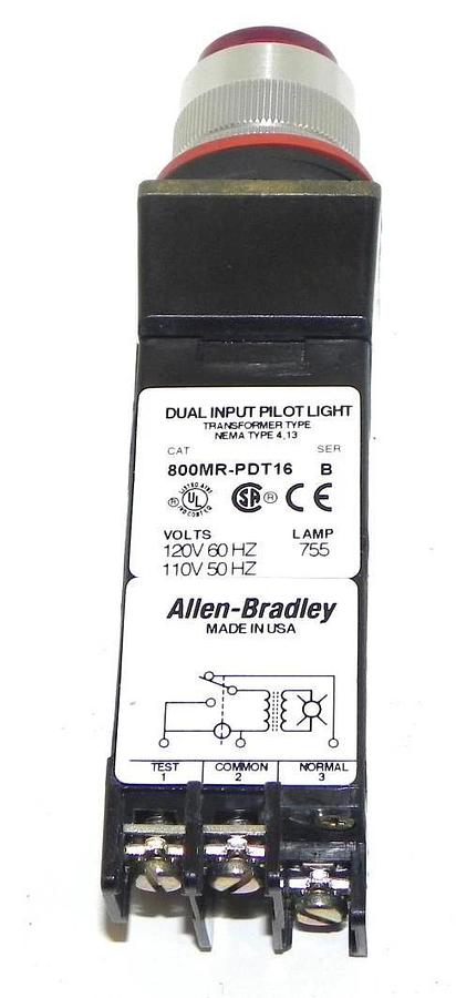 Used NIB ALLEN BRADLEY 800MR-PDT16C DUAL INPUT XFMR 120V W/TERM COVER SER. B