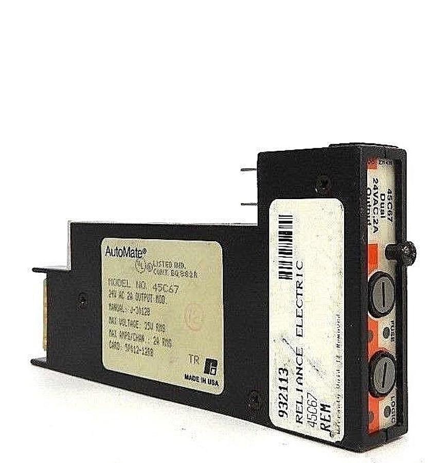 Used RELIANCE ELECTRIC 45C67 DUAL OUTPUT MODULE 24V AC 2A