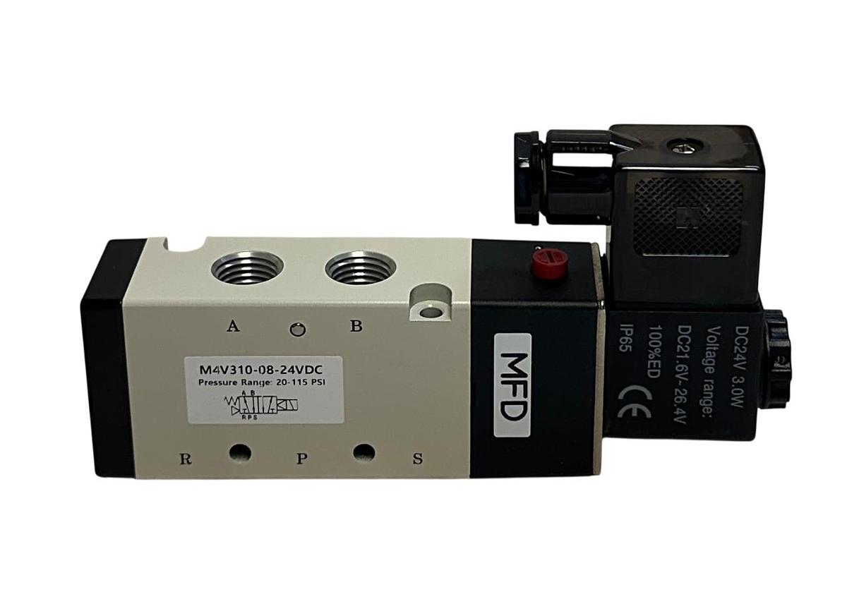 Used BIMBA MFD M4V310-08-24VDC / M4V3100824VDC SOLENOID VALVE 1/4'' NPT 24VDC NSNP