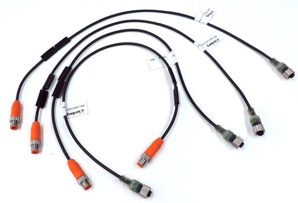 LOT OF 4 NEW LUMBERG RST3-RKT/LEDA4/3-224/0.6M CABLES
