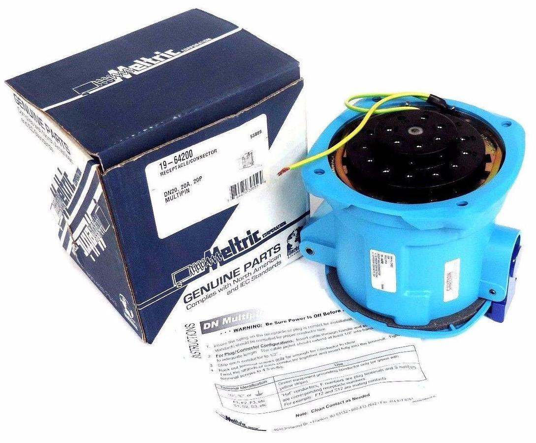 NIB MELTRIC 19-64200 DN20 CONNECTOR RECEPTACLE 1964200
