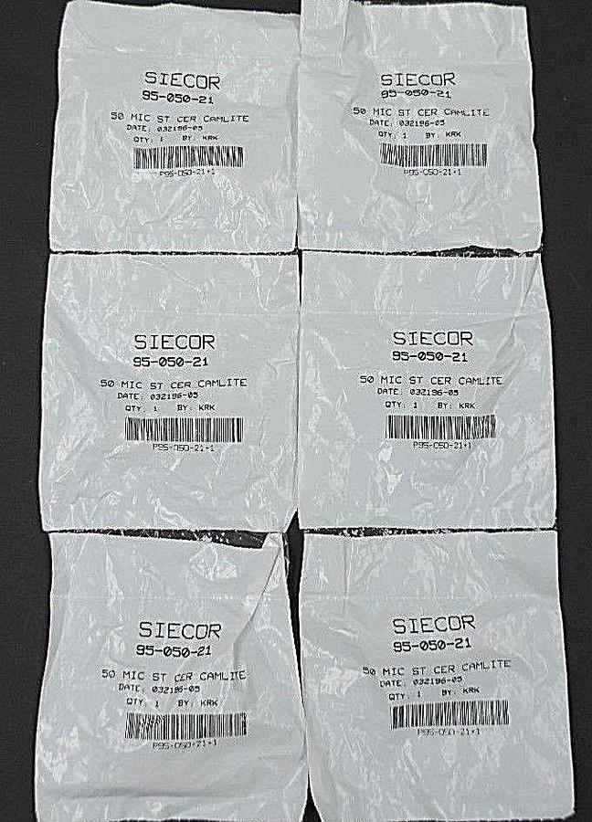 LOT OF 6 NEW SIECOR 95-050-21 50 MIC ST CER CAMLITE 9505021