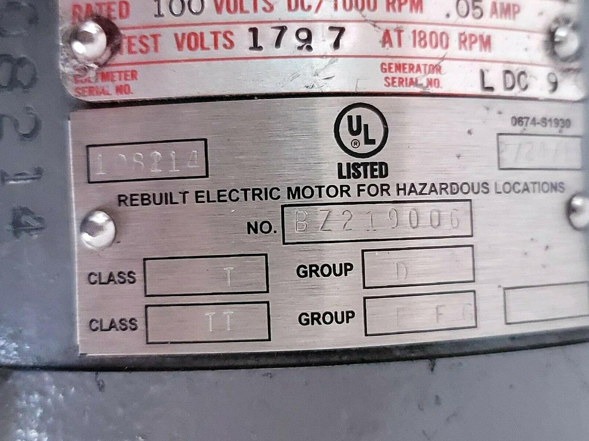 Used NEW GENERAL ELECTRIC 5BC42AB1859C TACHOMETER GENERATOR 2750 RPM