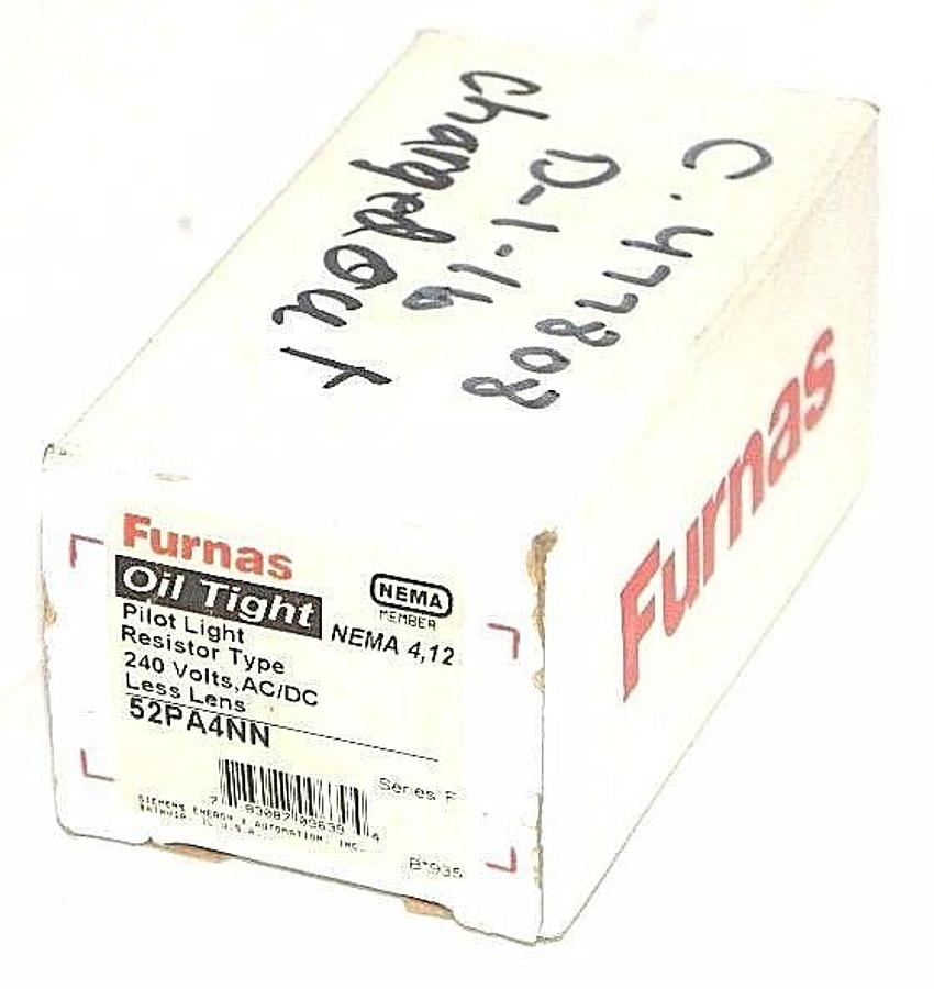 Used NEW FURNAS 52PA4NN RESISTOR TYPE PILOT LIGHT, SERIES F