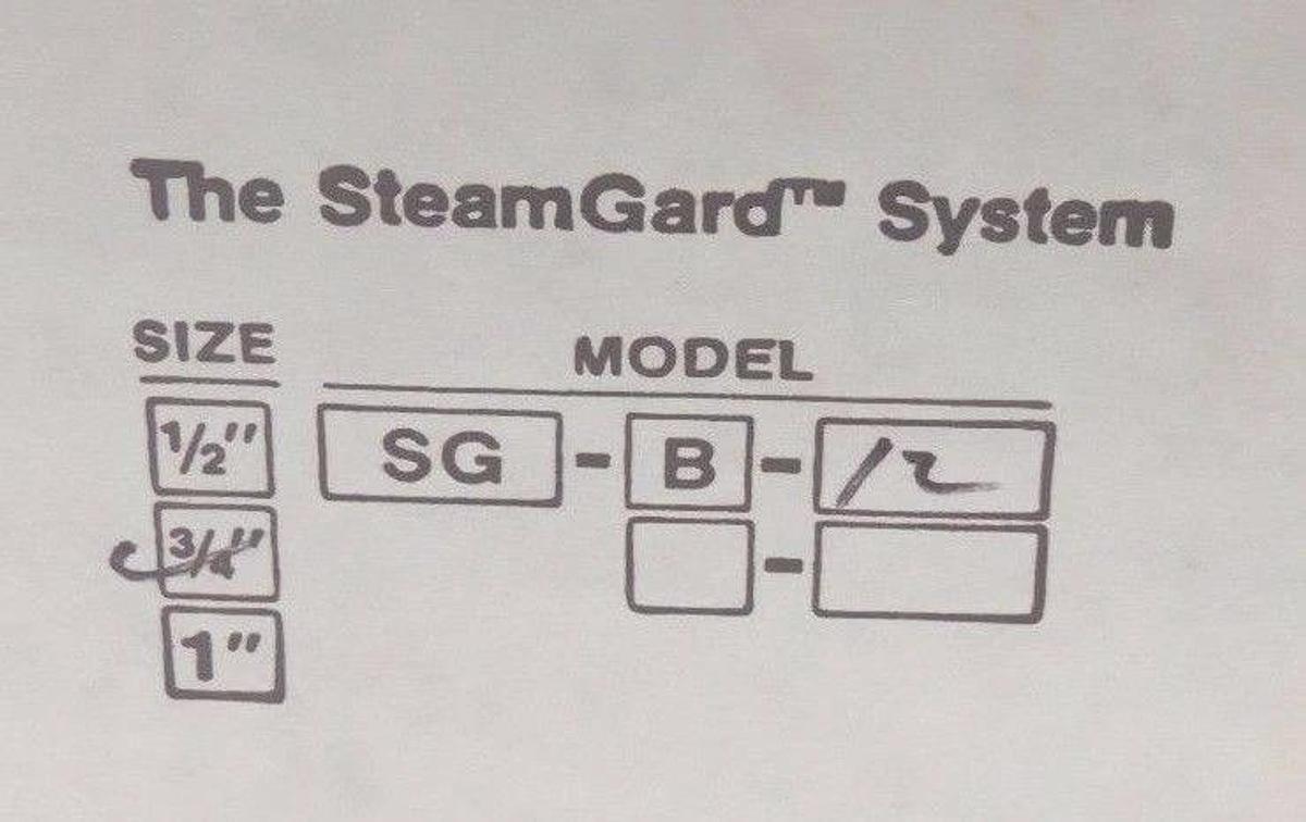 Used NIB THE STEAMGARD SYSTEM SG-B-12 SIZE: 3/4'' TRAP VALVE SGB12