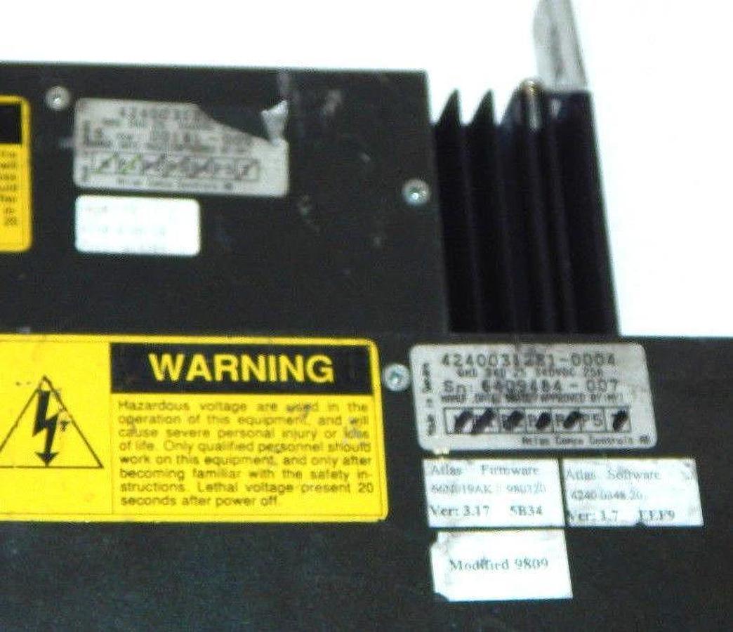 Used LOT OF 2, ATLAS COPCO QMS-340-25 SERVO CONTROLLER 4240 0312 80, 4240 0312 81