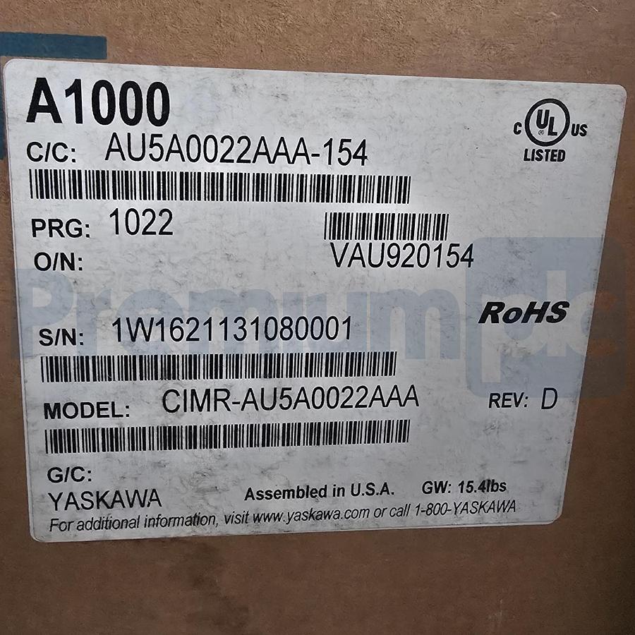 Used Magnetek 5017-VG+S4 | CIMR-AU5A0022AAA Impulse VG+ Series 4 Drive 575V 15HP NSMP