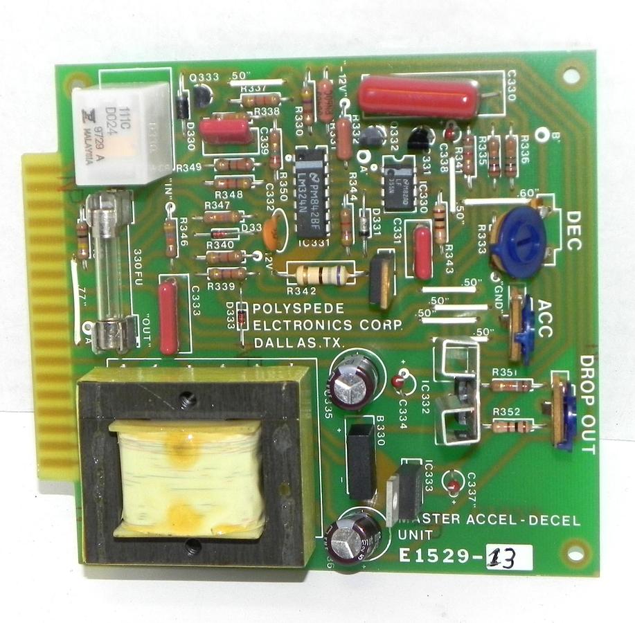 Used NEW POLYSPEDE E1529 BOARD MASTER ACCEL-DECEL UNIT E1529-13 E152913