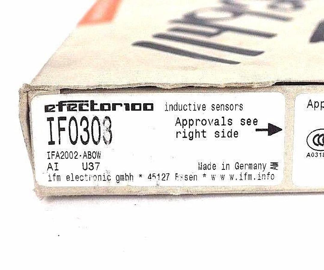 Used NIB IFM EFECTOR IF0303 INDUCTIVE PROXIMITY SENSOR IFA2002-ABOW