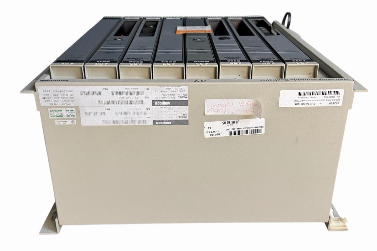 Used MODICON P5-984B-132 Programmable Controller 984 Series 7-Slot Rack Chassis