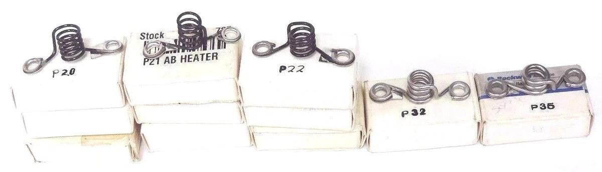 Used LOT OF 11 NIB ALLEN BRADLEY HEATER ELEMENTS P20, P21, P22, P32, P35
