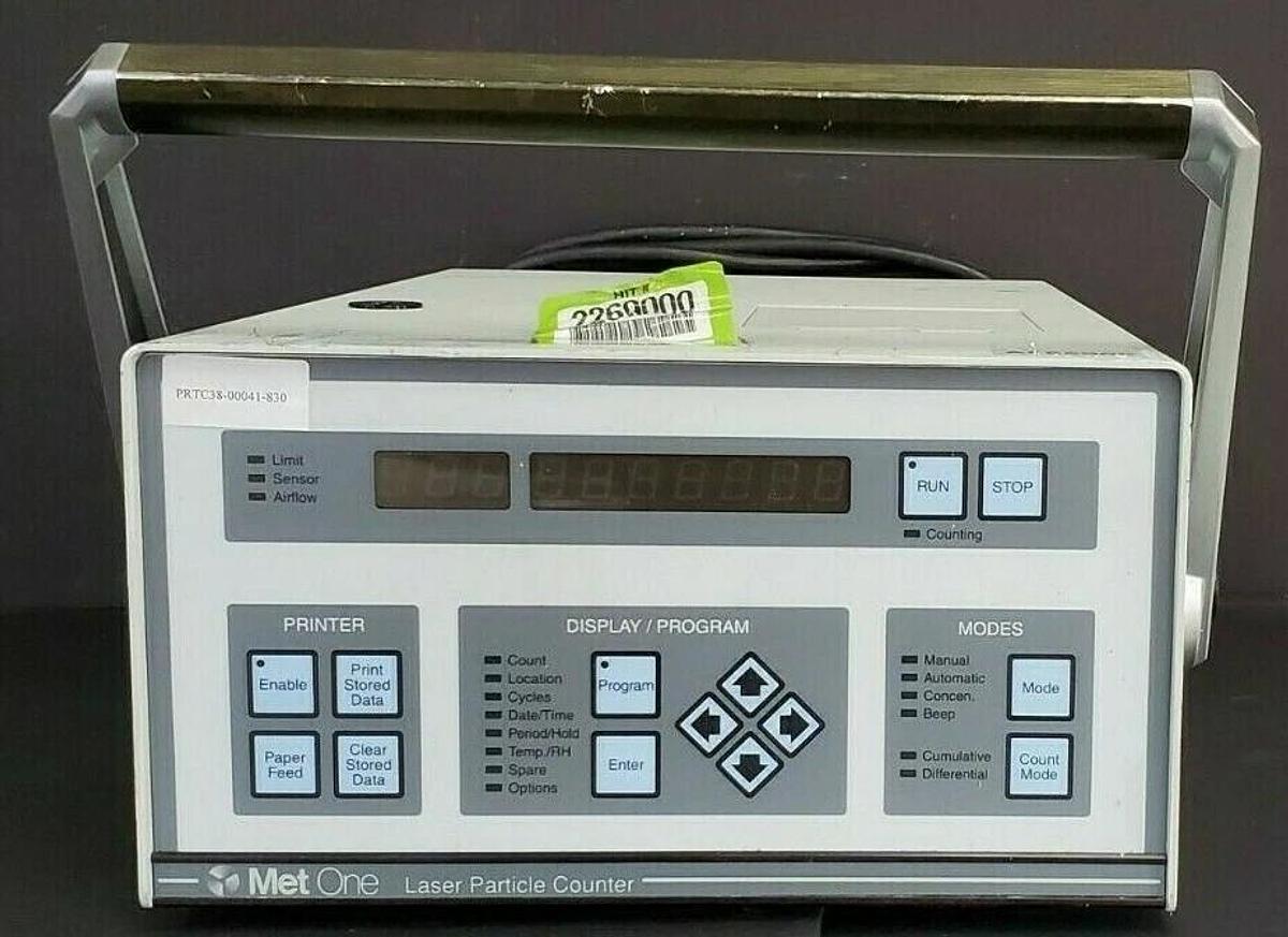 Used MET ONE A2408-1-115-1 LASER PARTICLE COUNTER 2082784-01, 0.3uM @ 1CFM