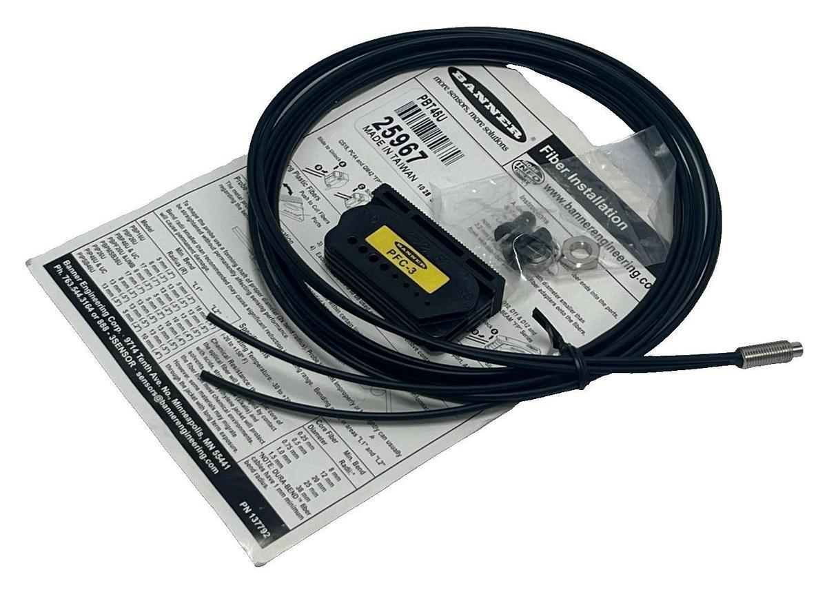 Banner Engineering PBT46U Diffuse Plastic Fiber Optic Cable 25967 M6 Thread