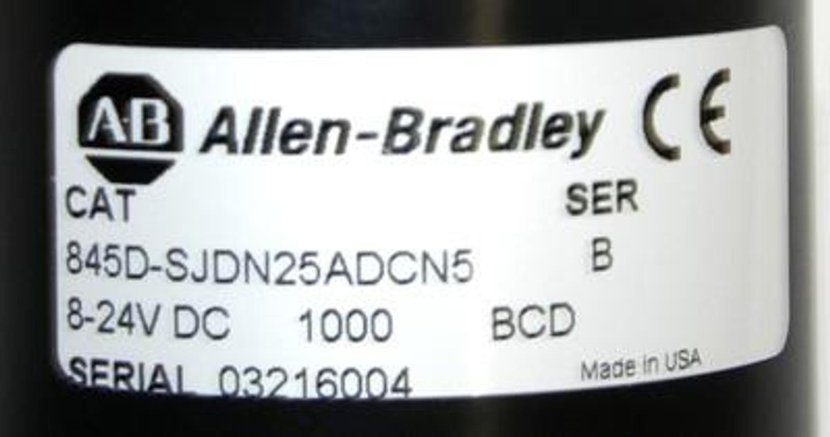 NIB ALLEN BRADLEY 845D-SJDN25ADCN5 ENCODER 845DSJDN25ADCN5 SER. B
