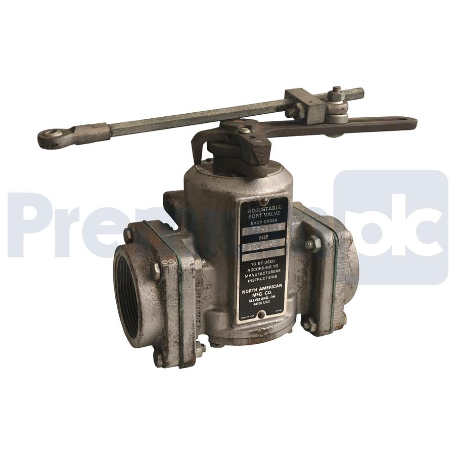 Used NORTH AMERICAN MFG. CO. FP-9102 ADJUSTABLE PORT VALVE SIZE: 1004-4B N1004PB PV2A