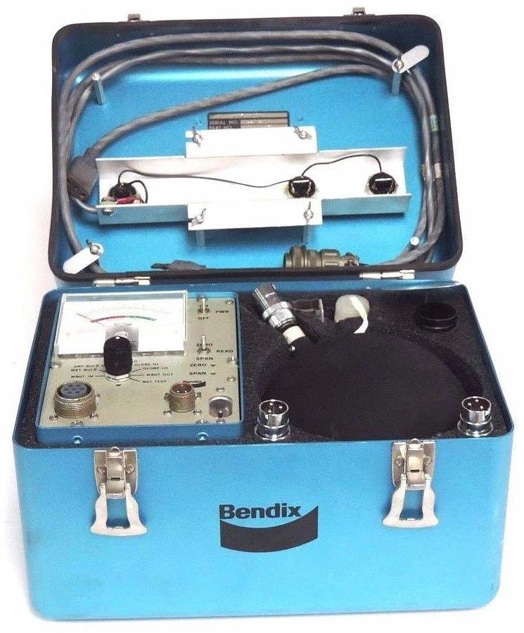 Used BENDIX WBGT HEAT STRESS MONITOR PART NO 2417352-0004 W/ WET BULB GLOBE