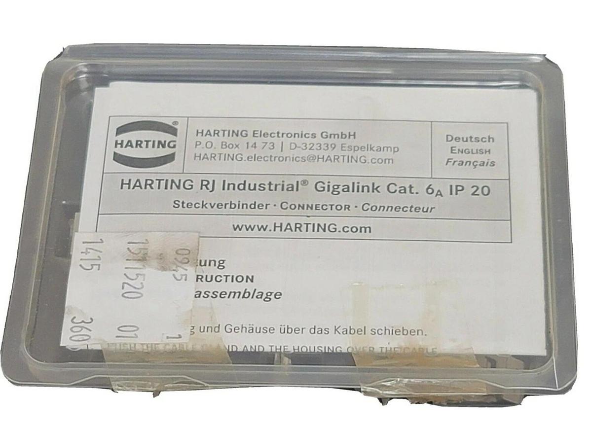 Used NEW HARTING 0945 151 1520 GIGALINK CAT. 6a IP 20 CONNECTOR 09451511520