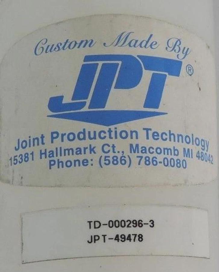 Used NEW JOINT PRODUCTION TECHNOLOGY JPT-49478-1 SUPPORT ARBOR ASSEMBLY TD-000296