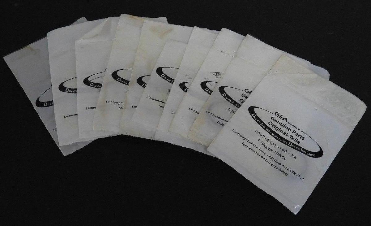 Used LOT OF 10 NEW GEA WESTFALIA SEPARATOR 0007-2501-750-R6 O-RINGS 00072501750R6