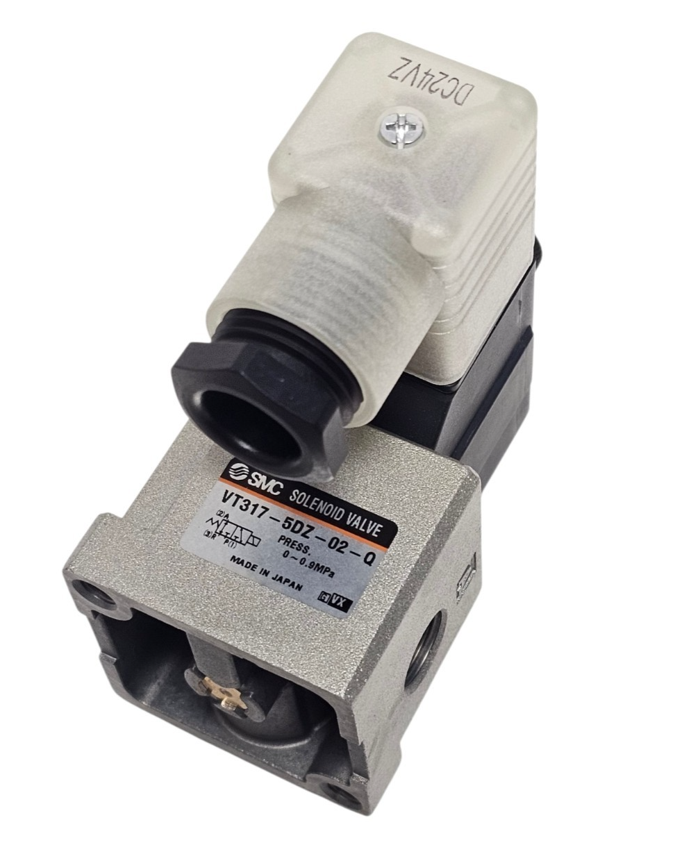 Used NEW SMC VT317-5DZ-02-Q SOLENOID VALVE VT3175DZ02Q 24VDC