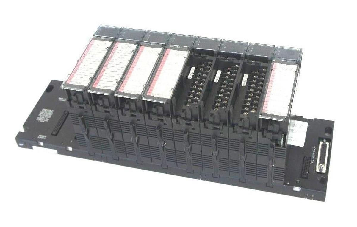 Used GE FANUC IC693CHS392E 10 SLOT RACK W/ IC693MDL240E IC693MDL330F