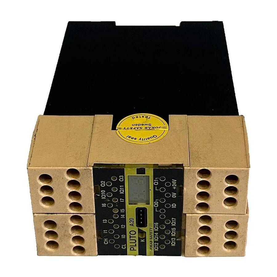 Used JOKAB SAFETY PLUTO A20 SAFETY PLC SYSTEM 1705989 24Vdc 20 I/O 8FS IN 8FS OUT