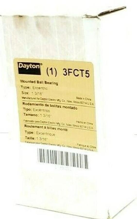 Used NIB DAYTON 3FCT5 MOUNTED BALL BEARING TYPE: ECCENTRIC SIZE: 1-3/16''