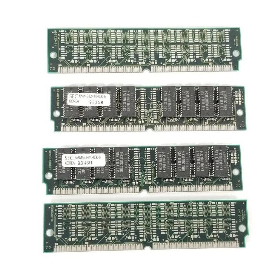 Used LOT OF 4 SAMSUNG AD0529-01 RAM MEMORY BOARDS 5368003BK3 , KMM5324104CK-6
