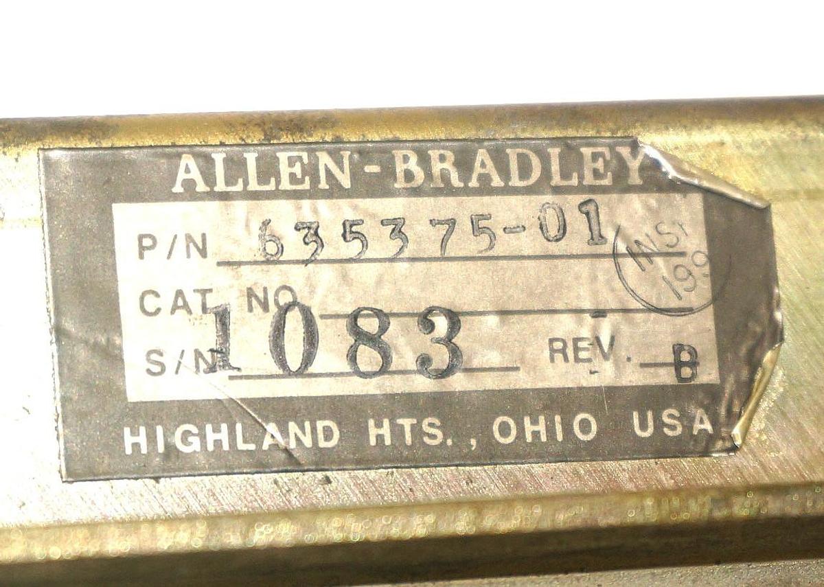 Used ALLEN BRADLEY 635375-01 CONTROL MODULE POWER SUPPLY/MEMORY 7300-VPE