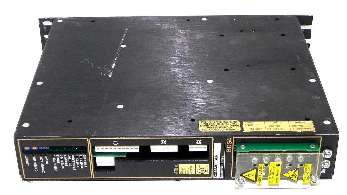 Used KOLLMORGEN IND BDS4A-203J-0001-202B21P SERVO AMPLIFIER BDS4A203J000120A