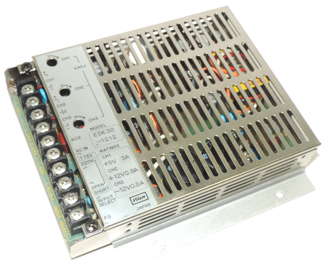 Used VOLGEN ESK30-1212, 3-CHANNEL POWER SUPPLY 0500084D K, SNT-T8V