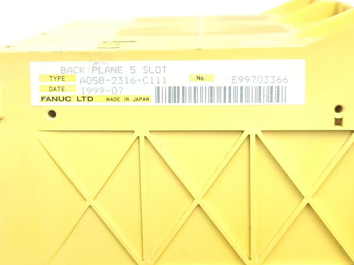 Used FANUC A05B-2316-C111 BACK PLANE 5-SLOT A20B-2001-0990/01A