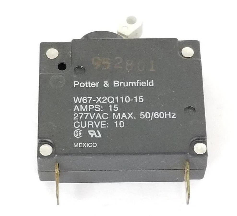 NEW POTTER & BRUMFIELD W67-X2Q110-15 CIRCUIT BREAKER 15A, 1P, 277VAC, 50/60HZ