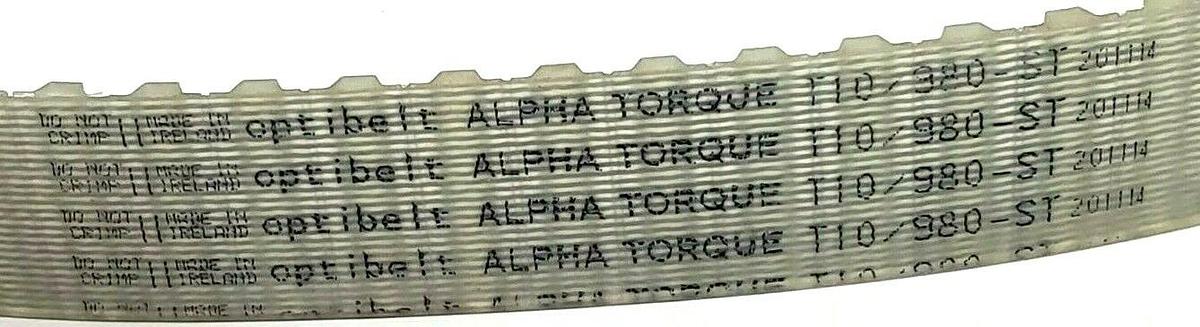 Used NEW OPTI-BELT T10/980-ST TIMING BELT 201114
