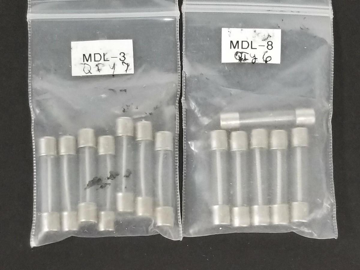 Used LOT OF 6 NEW COOPER BUSSMANN MDL-8 & (7) MDL-3 FUSES