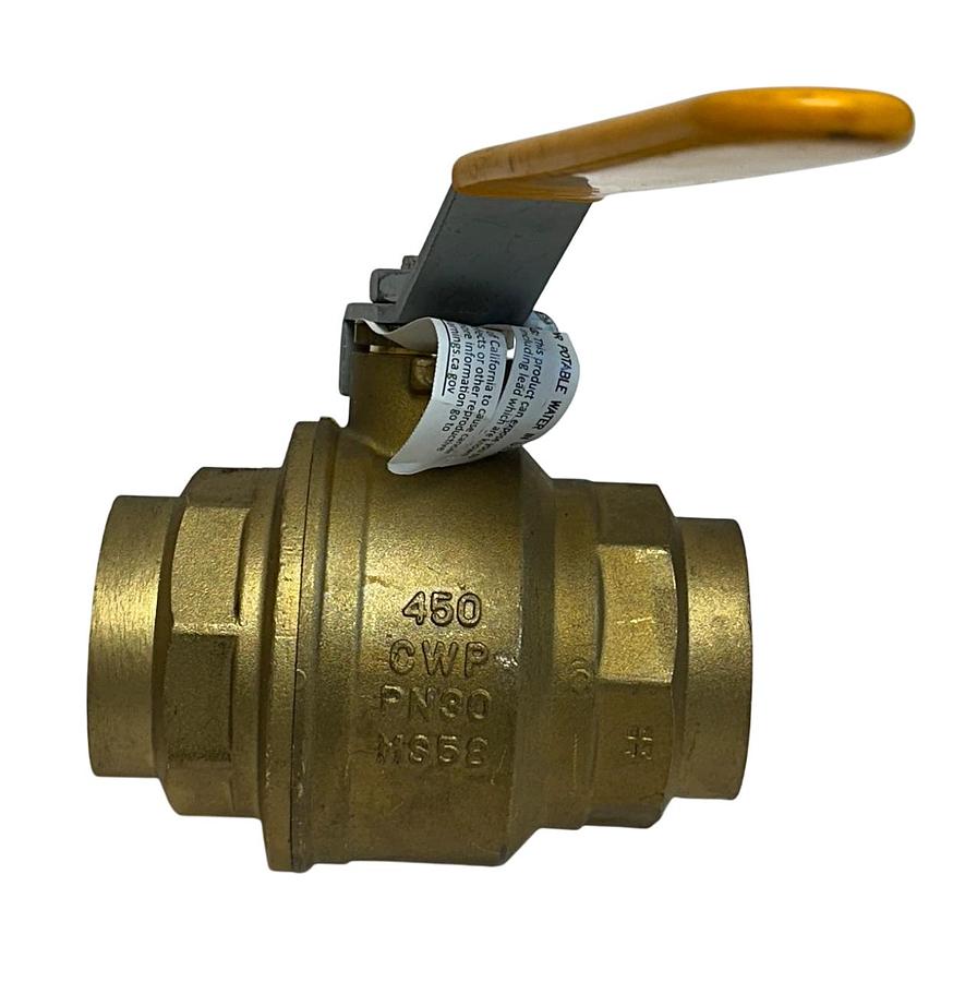 Used RuB INC S.42 / S42 SOLDER-ENDS BALL VALVE 2-1/2'' 450CWP PN30 MS58 BRASS NSNP