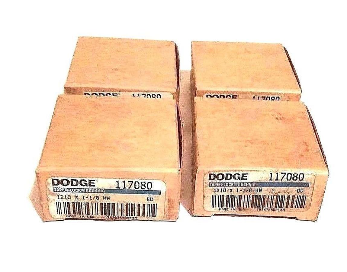 Used LOT OF 4 NIB DODGE 117080 TAPER-LOCK BUSHINGS, 1210 X 1-1/8 KW