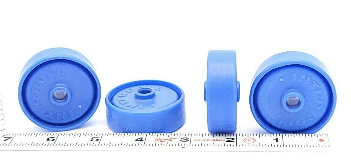 Used LOT OF 4 NEW INTERROLL 2.166 WHEELS BLUE