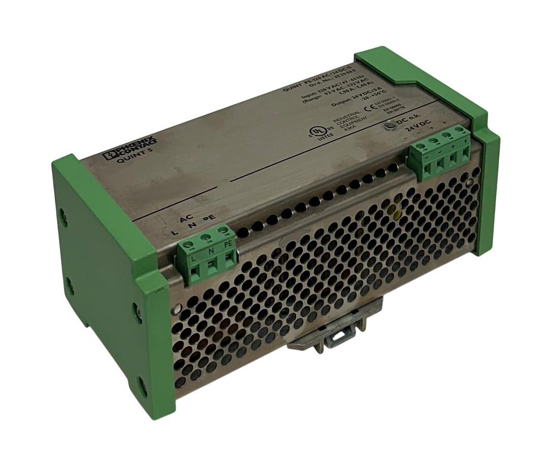 Used PHOENIX CONTACT QUINT PS-120AC/24DC/5 / 2939069 POWER SUPPLY 78-103-4300 USNP
