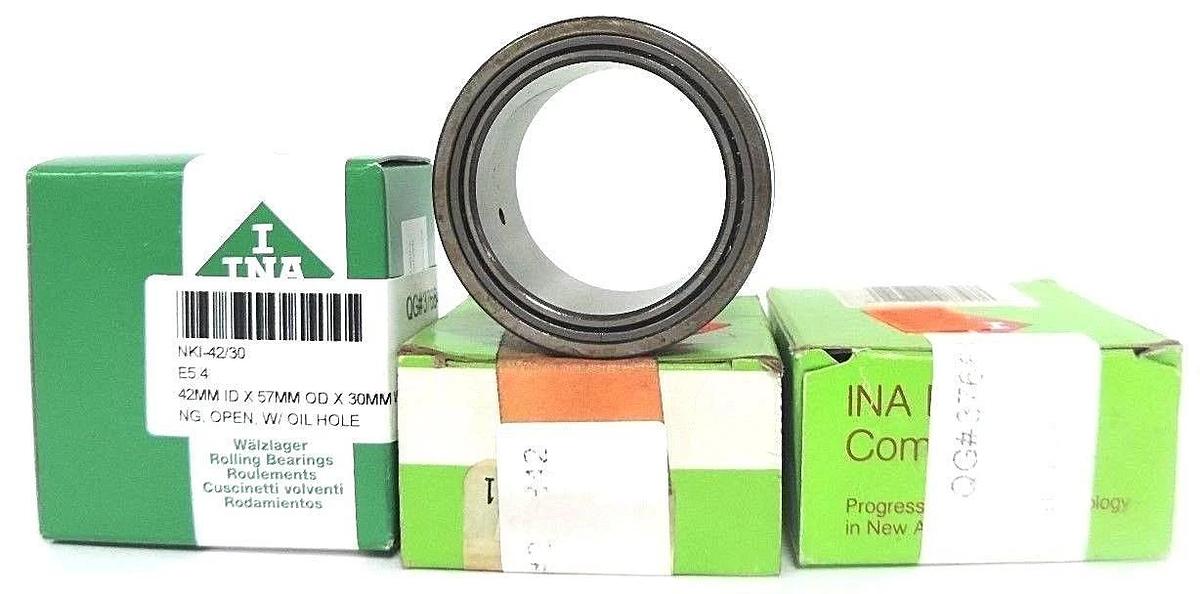 Used LOT OF 3 NIB INA NKI42/30 BEARINGS ROLLER NEEDLE 42MM ID 57MM OD 30MM WIDE