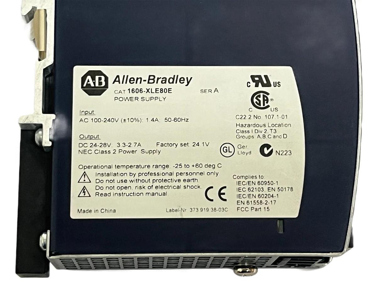 Allen-Bradley 1606-XLE80E Essential Power Supply 24V DC 80W Ser A - NSMP