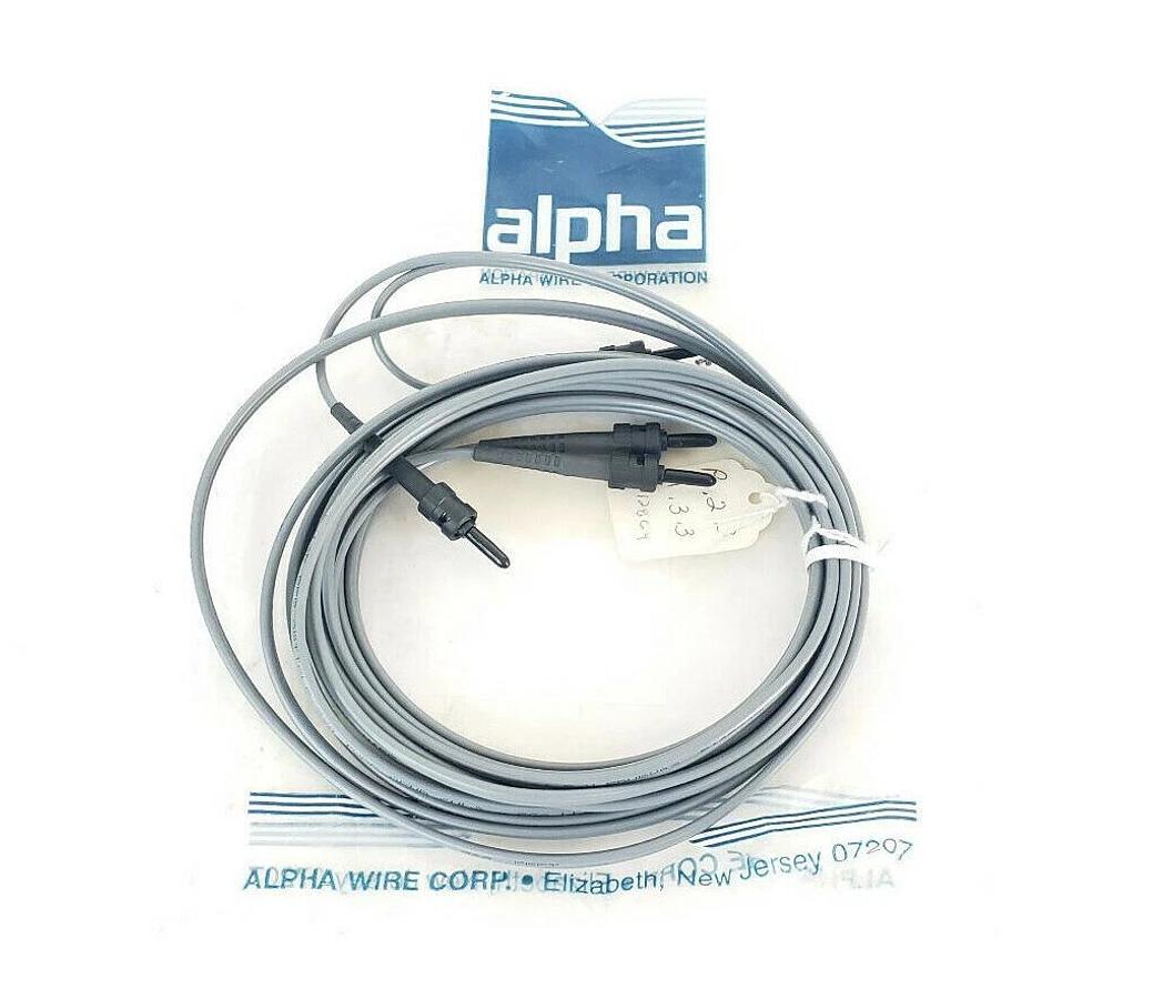 Used NEW ALPHA WIRE FCA822-4.5M ST/ST DUPLEX 4.5M FIBER OPTIC CABLE FDUPX02 OFNR